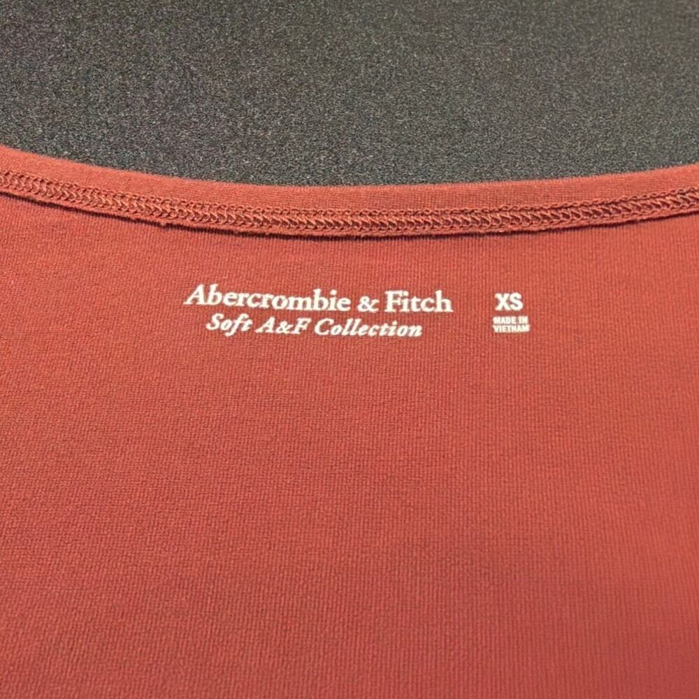 Abercrombie & Fitch Soft A&F Rust Orange Long Sleeve Bodysuit XS - Picture 2 of 6
